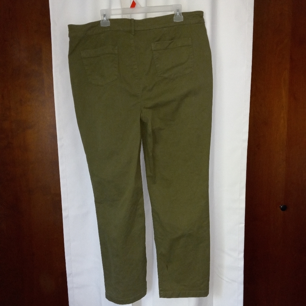 NYDJ 16 Utility Chino Pant Lyocell Blend Liftxtuck Patch Pocket Stretch - Picture 2 of 8